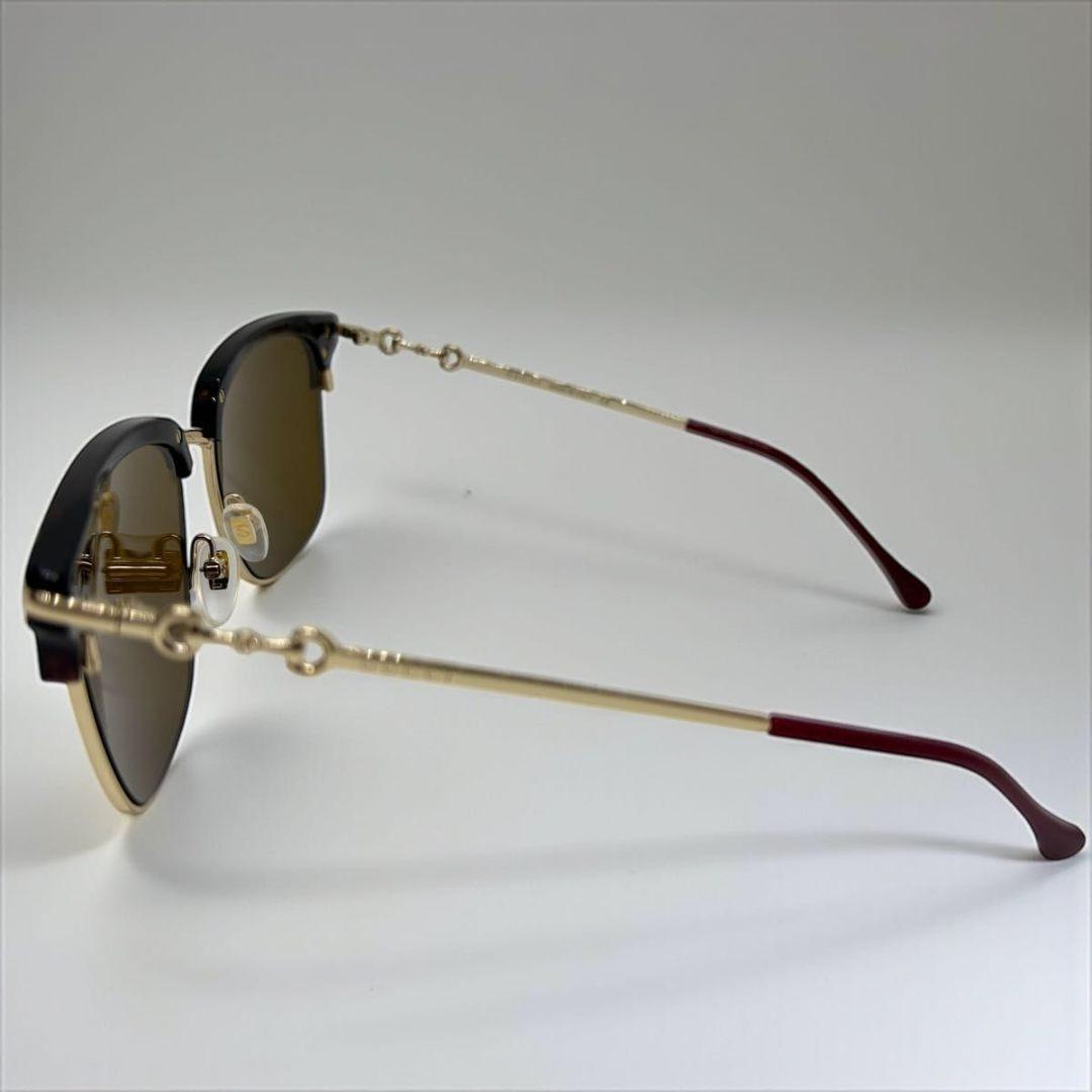 美品 GUCCI サングラス GG0918S ホースビット べっ甲 ゴールド