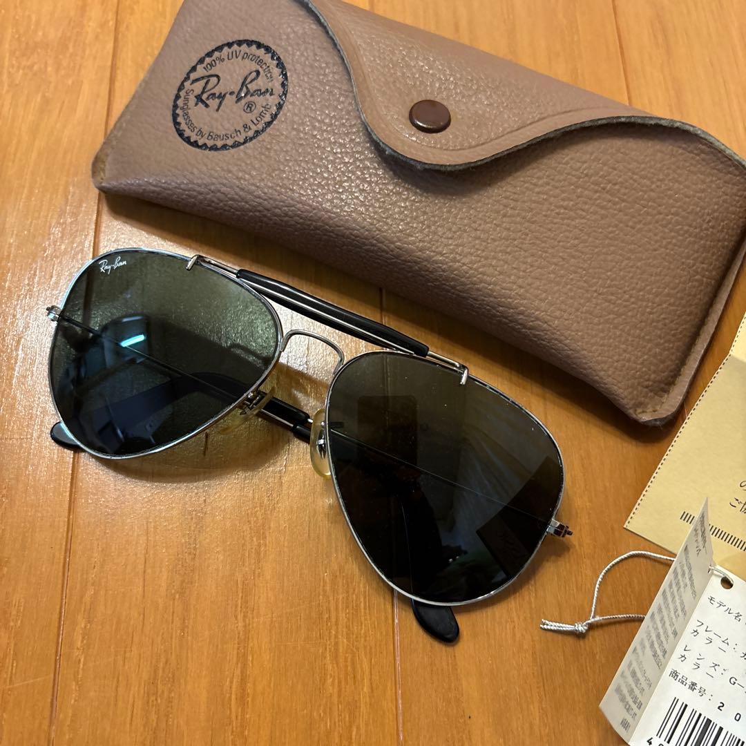 Ray-Ban サングラス グリーンレンズ　アウトドアーズマン　クラシックメタル