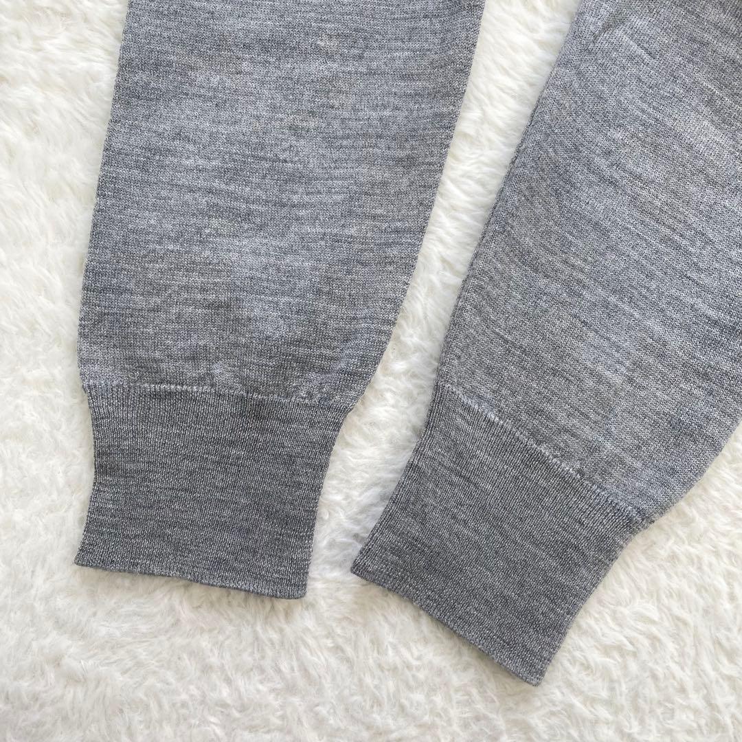 JOHN SMEDLEY クルーカーディガン メリノウール 現行 グレー L