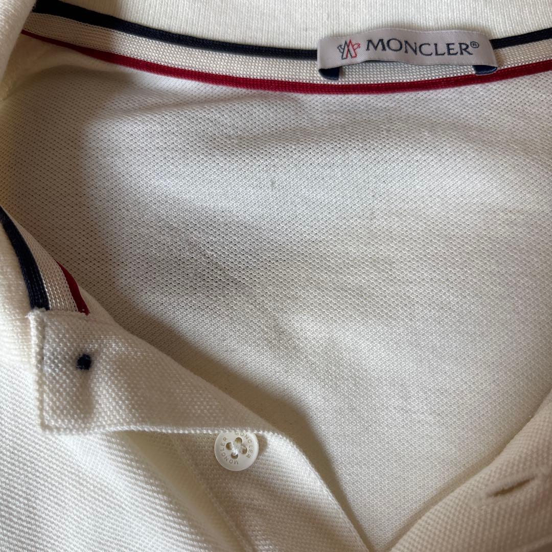 MONCLER モンクレール　刺繍キャラクター クリーム色ポロシャツ 半袖