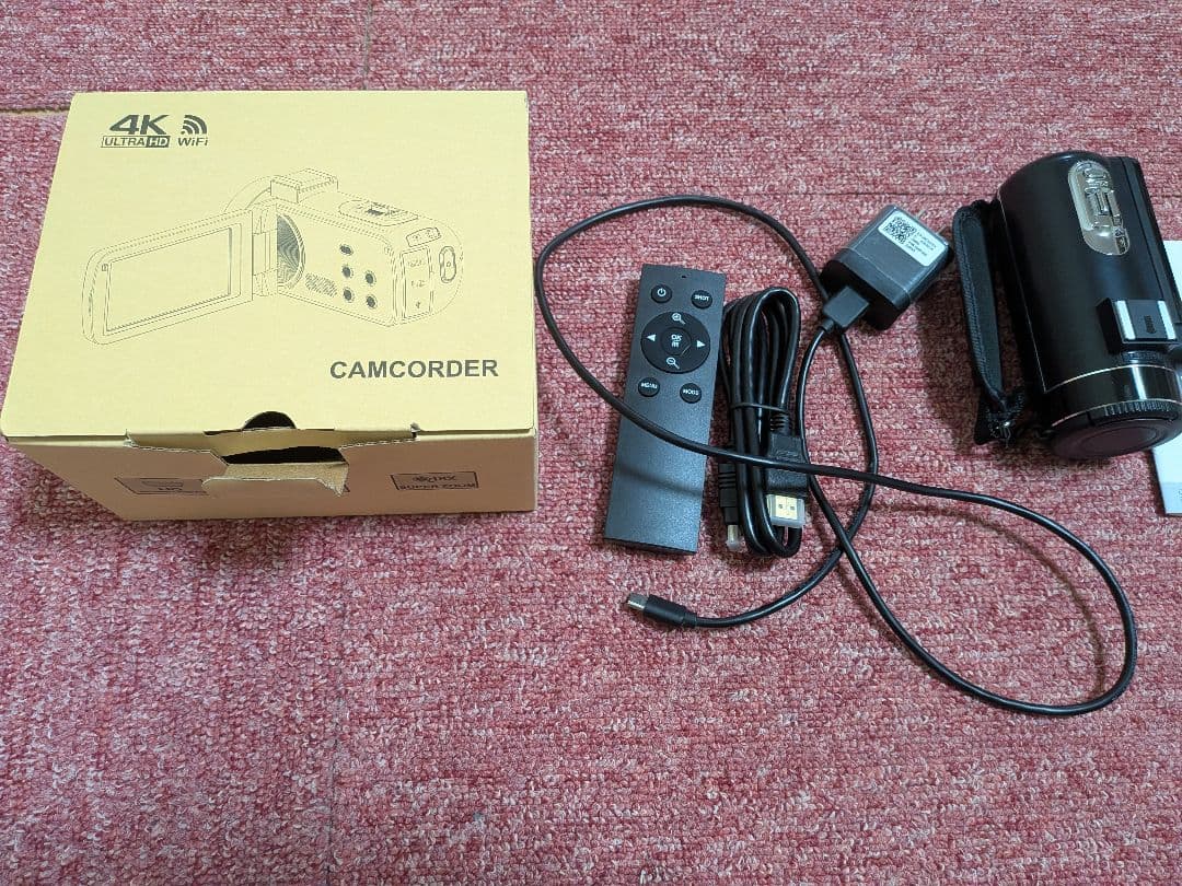 ​【美品】4K ビデオカメラ Wi-Fi搭載 18倍デジタルズーム 付属品完備