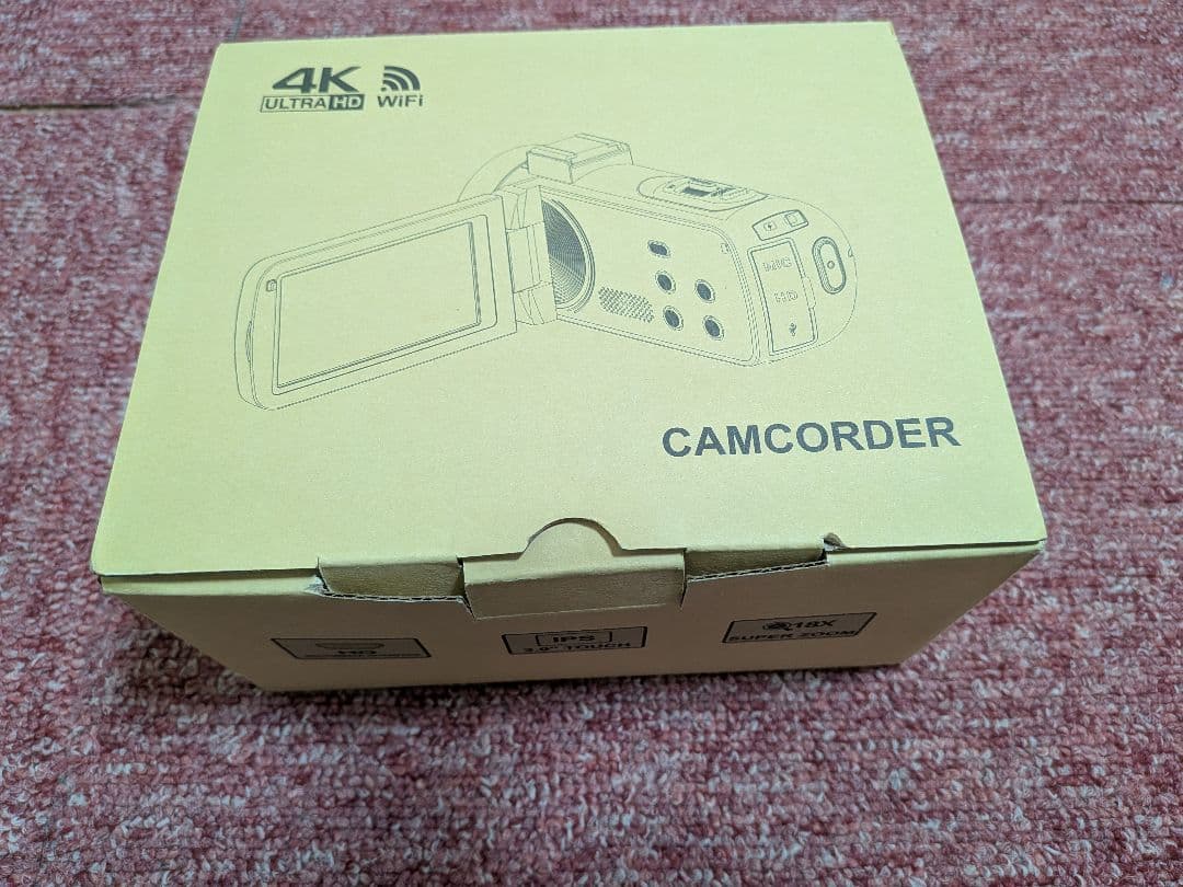 ​【美品】4K ビデオカメラ Wi-Fi搭載 18倍デジタルズーム 付属品完備