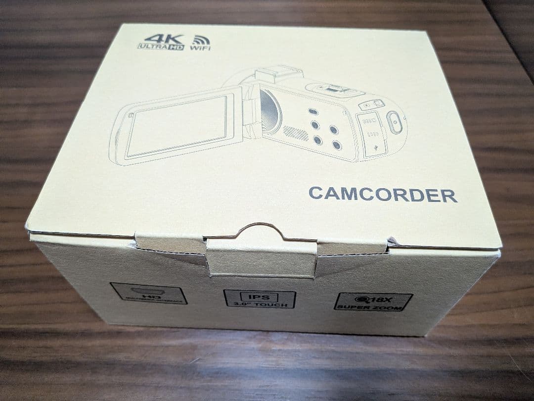 ​【美品】4K ビデオカメラ Wi-Fi搭載 18倍デジタルズーム 付属品完備