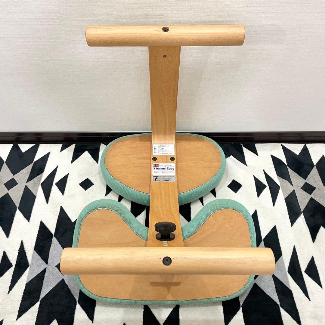 バランスラボ バランスチェア バランスイージー ライトグリーン 中古品 緑カバー