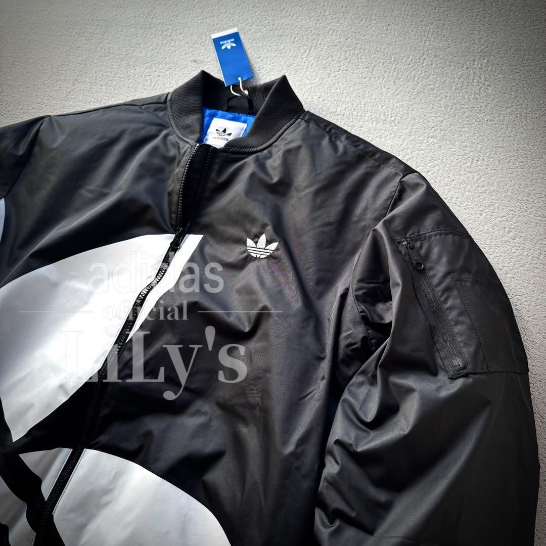 【５ＸＬサイズ】adidas　MA-1ジャケット　黒　アディダス　ブラック　新品