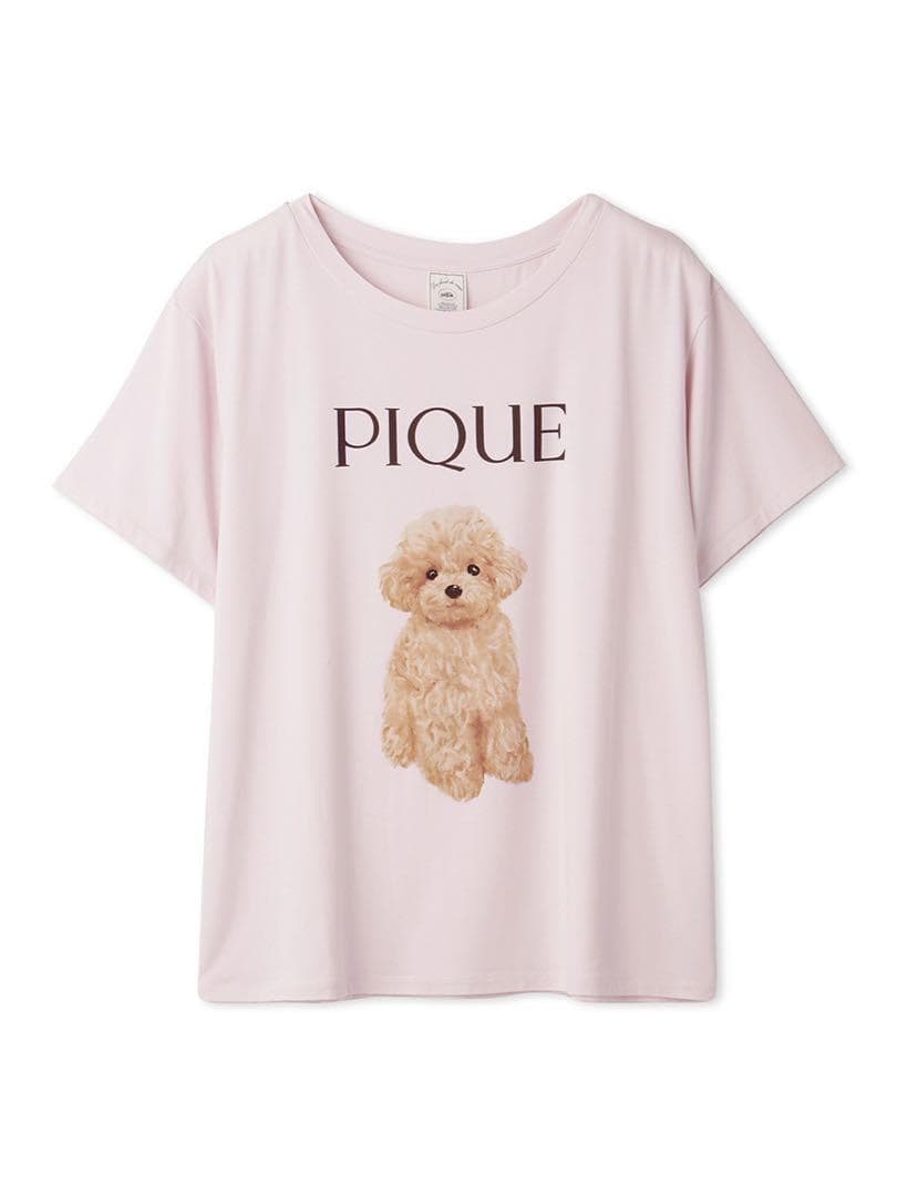 新品未開封 ジェラートピケ トイプードル Tシャツ&ロングパンツ ピンク