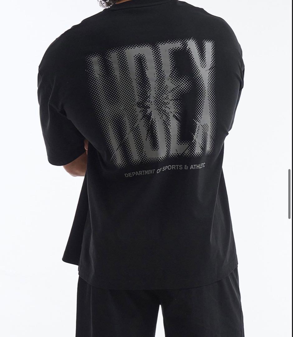 トップス HDEX CrackPrinted Sleeve Shorts Black