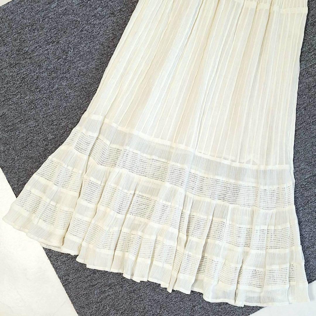 A2135【新品タグ付き】plageプラージュ クレープティアードスカート M