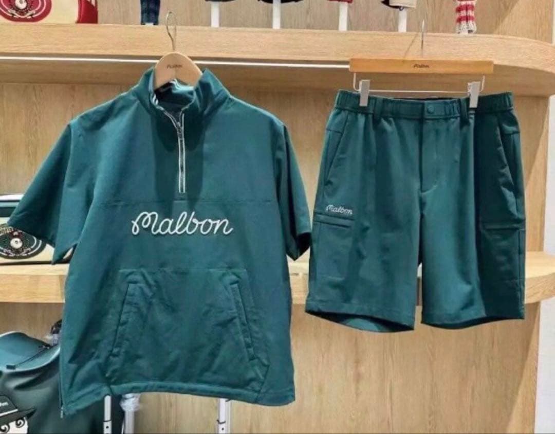 【超美品】Malbon Golf マルボンゴルフ セットアップ ハーフジップ M