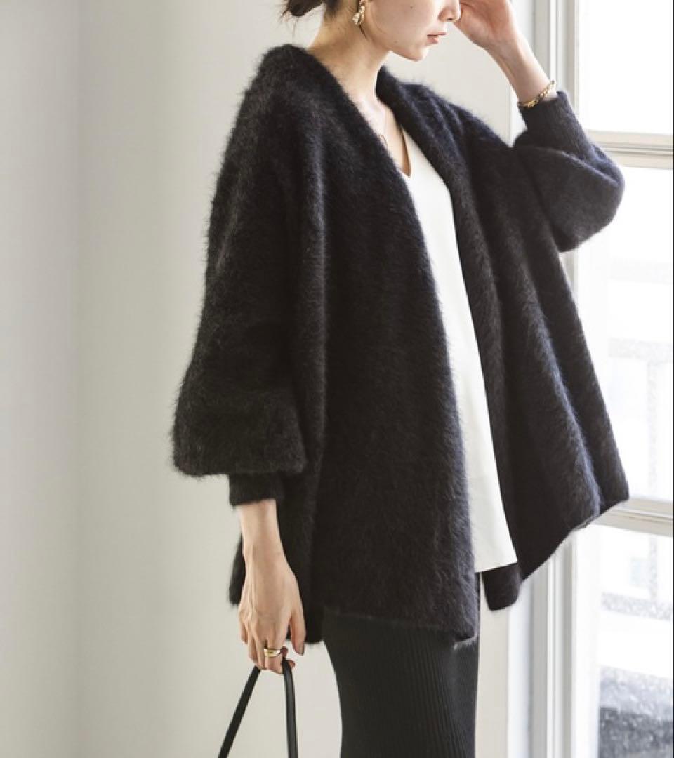 riico❣️定価38500円 Noble ファーニットパフカーディガン