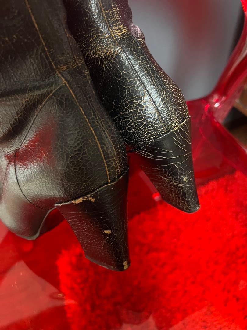 靴 2001aw cracked leather boots