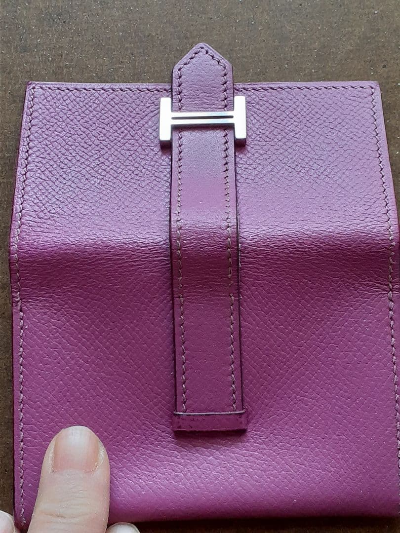 HERMES ベアン 名刺入れ シルバー金具