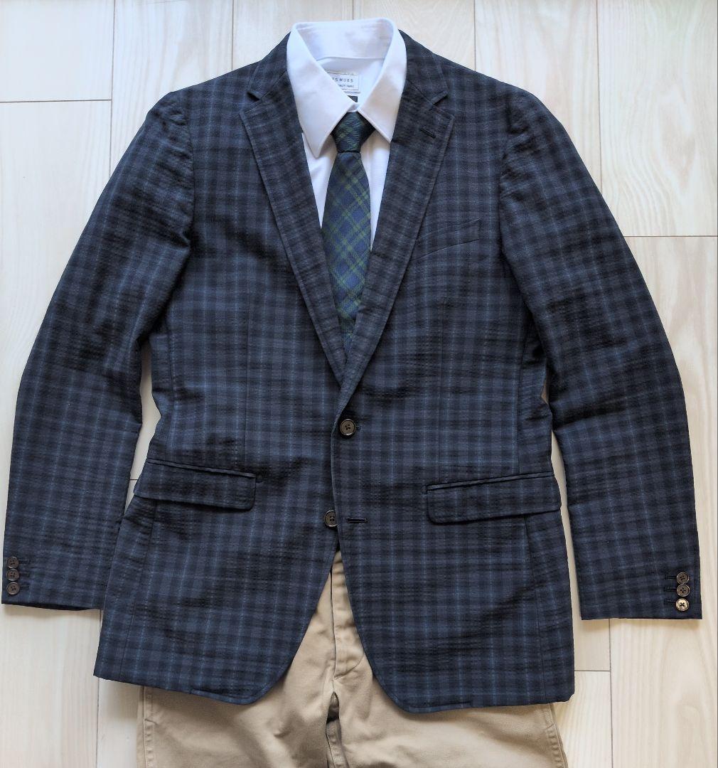 【極美品】スーツセレクト　シアサッカー　HAVANA　テーラードジャケット XL