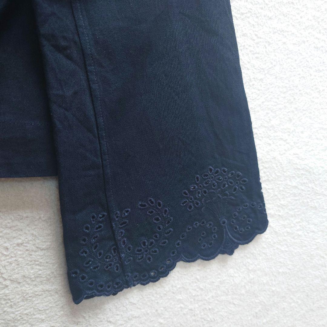 ４５Ｒ 藍納戸粟サテンのカットワークAKIYAボレロ