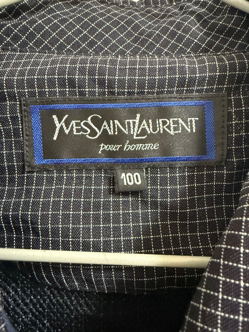Yves Saint Laurent ジャケット　ネイビー　チェック