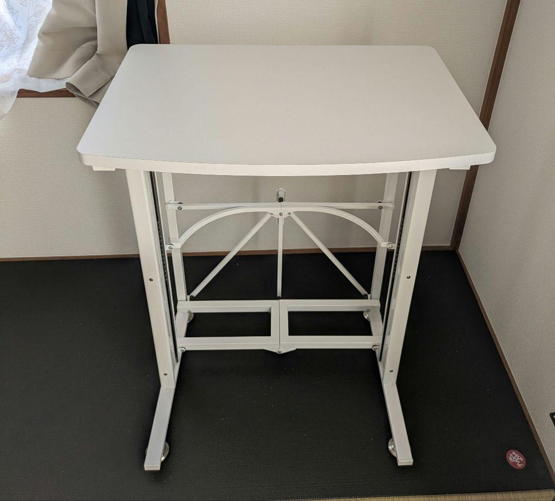 E-WIN スタンディングデスク 昇降デスク　折り畳み　ホワイト