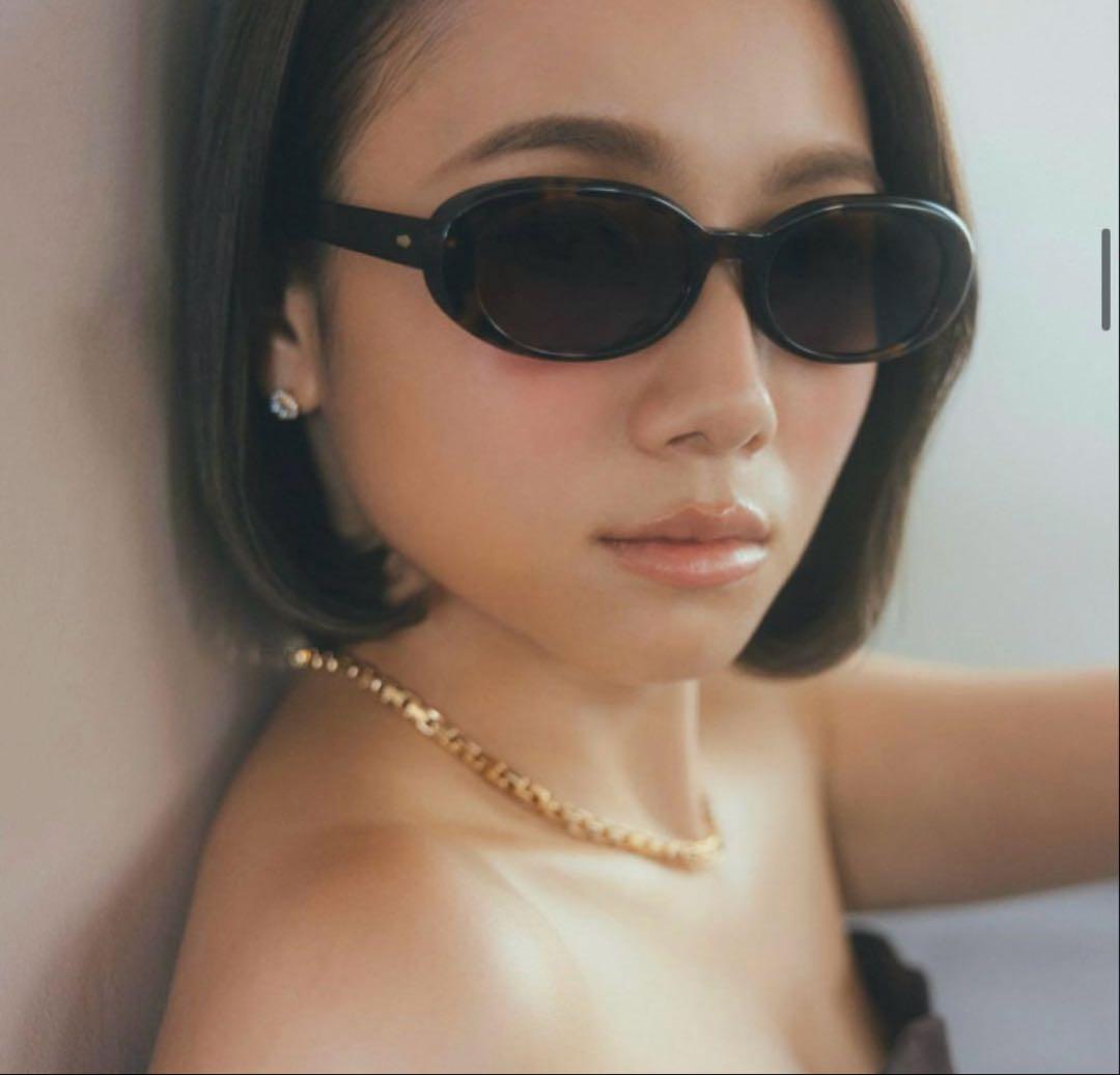 Zoff AOI IHARA 伊原葵 ブラック オーバル サングラス