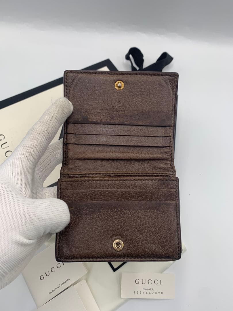 GUCCI 折り財布 オフィディア GGマーモント シェリーライン