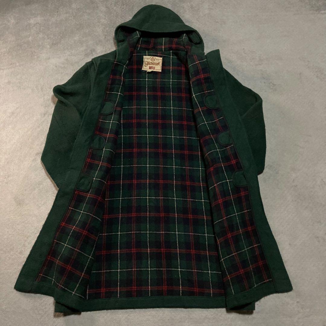 ダッフルコート DuffleCoat パーカー イングランド製 ウール 緑 XL