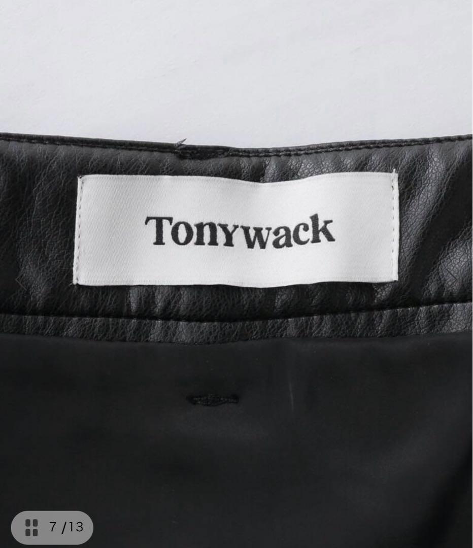 値下げ不可 tony wack レザー プリーツスカート