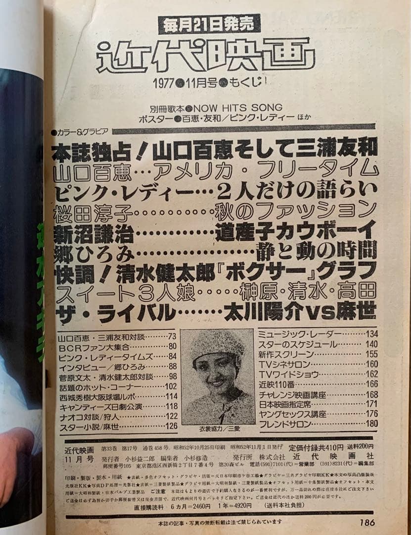近代映画　1977(昭和52)年11月号