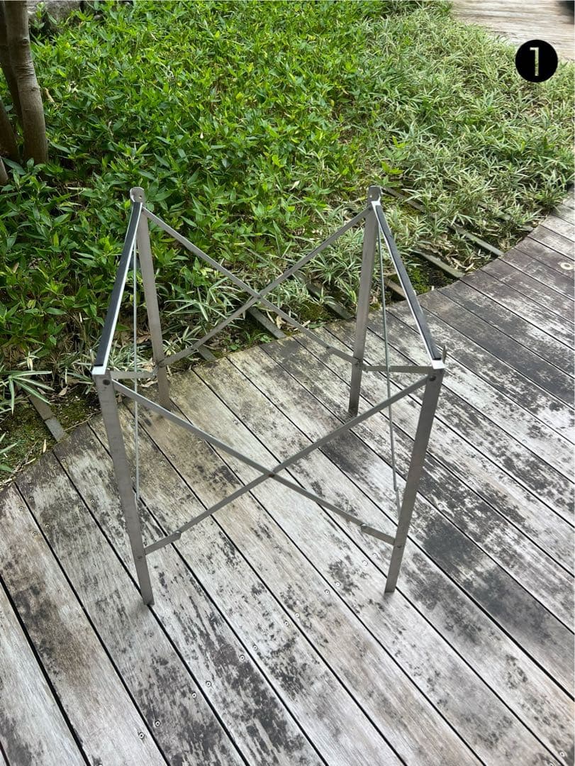 【廃盤品／中古】折りたたみ式アルミ製ハイスタンド２本価格❶❷セット販売