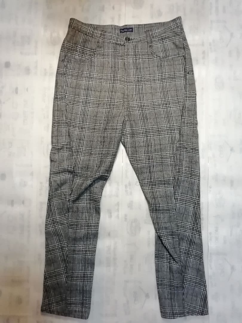 ビットブルー チェック ウール サルエルパンツ+デニムサルエルパンツ2本