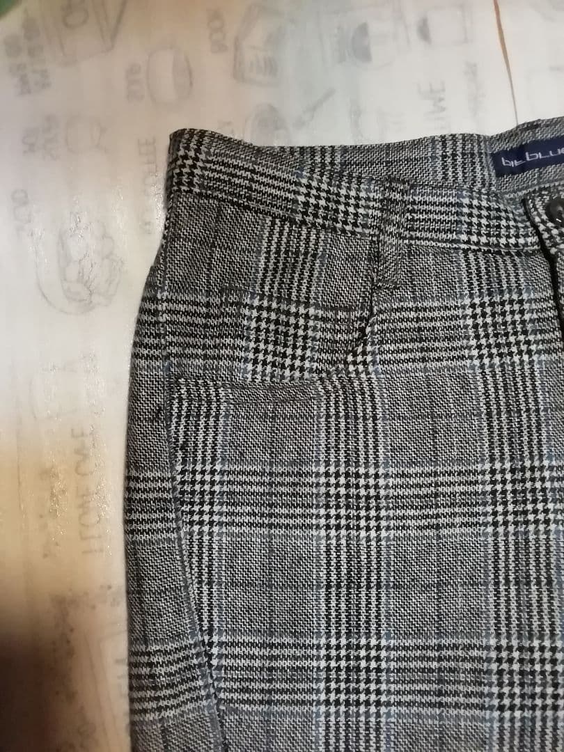 ビットブルー チェック ウール サルエルパンツ+デニムサルエルパンツ2本