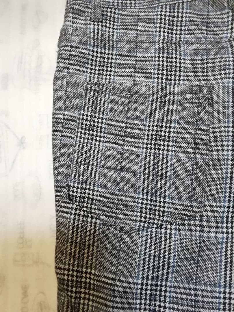 ビットブルー チェック ウール サルエルパンツ+デニムサルエルパンツ2本