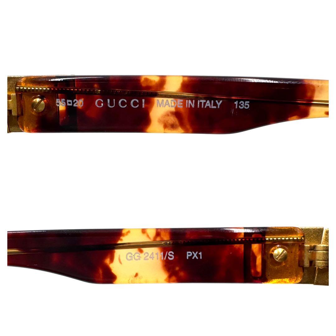 【美品】GUCCI グッチ サングラス ベッコウフレーム GG2411/S