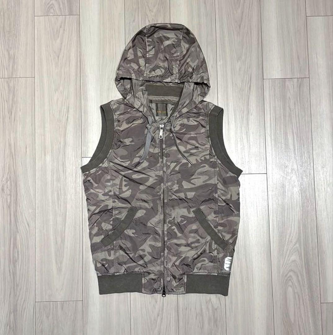 トップス 00s DIESEL camo nylon vest archive y2k