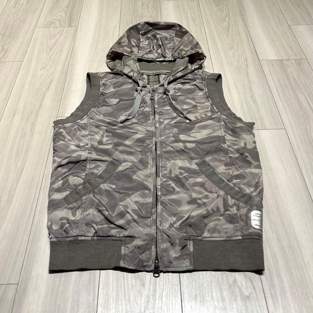 トップス 00s DIESEL camo nylon vest archive y2k