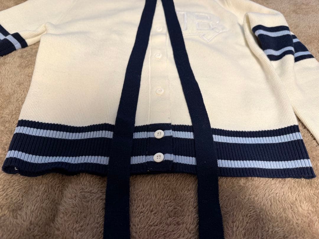 限定bibiy B. CLUB TIE CARDIGAN 白