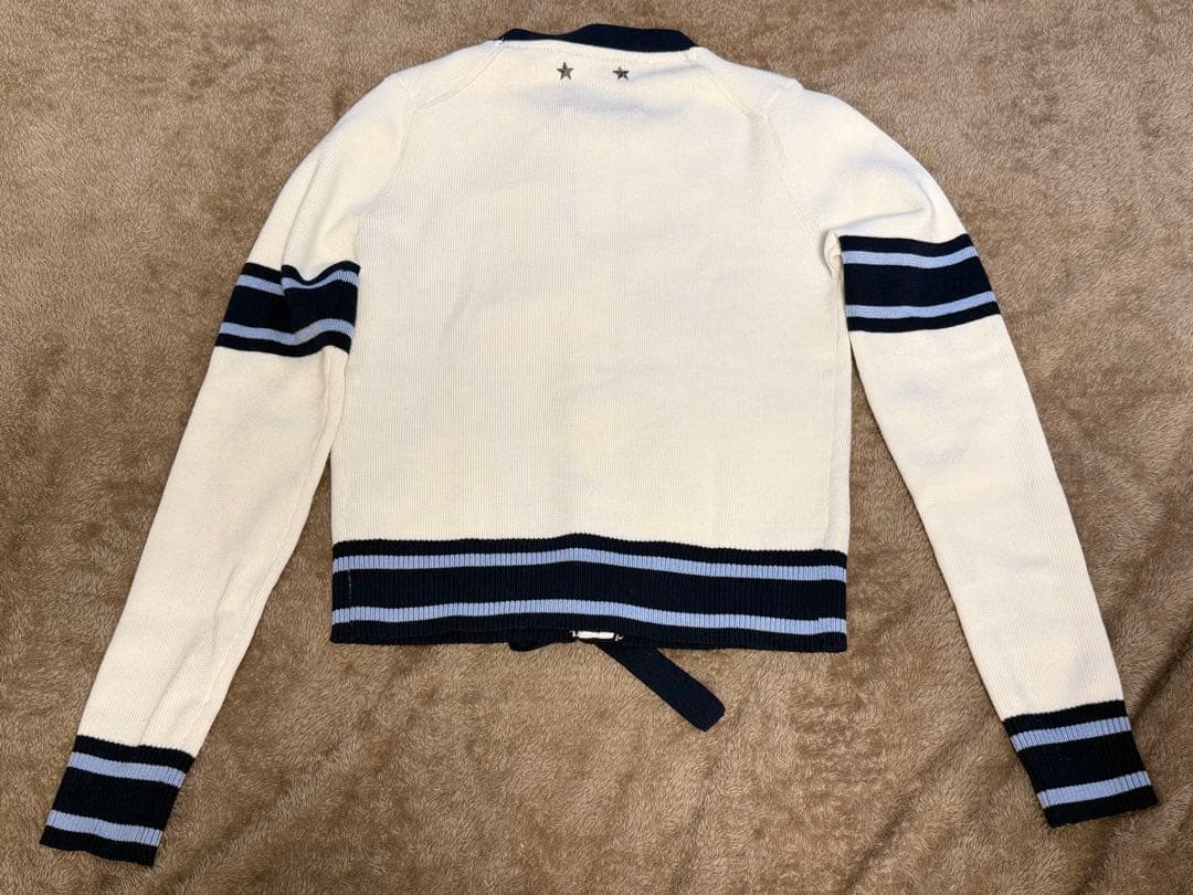 限定bibiy B. CLUB TIE CARDIGAN 白