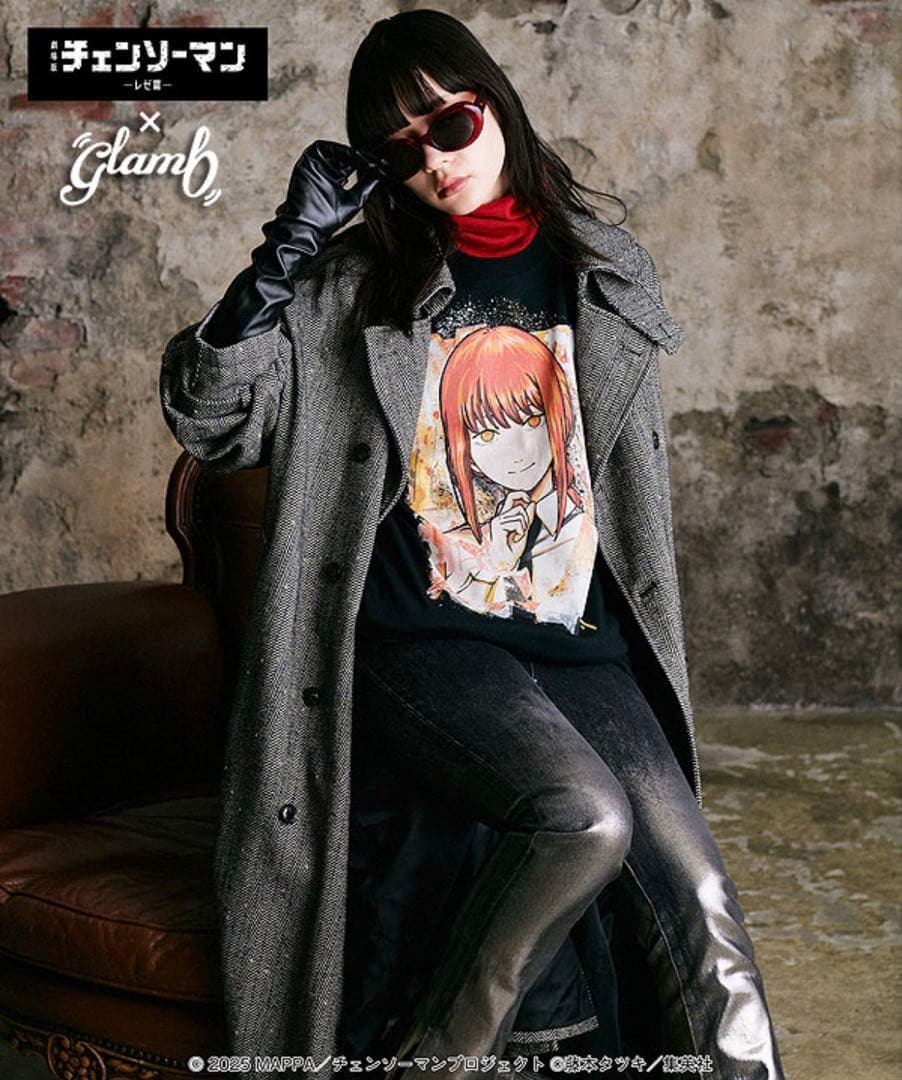 glamb チェンソーマン マキマ 支配の悪魔 Tシャツ ブラック XL サイズ