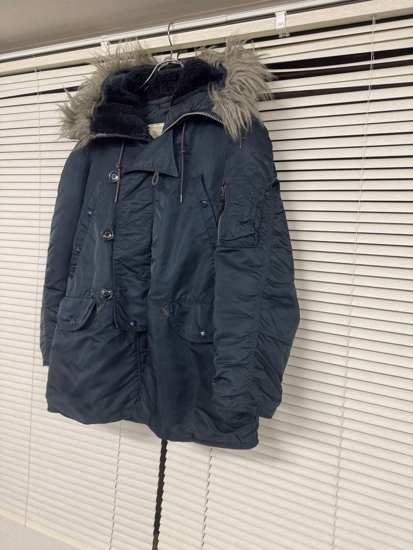 80s USA製 旧タグ ALPHA N-3B アルファ ネイビー Sサイズ