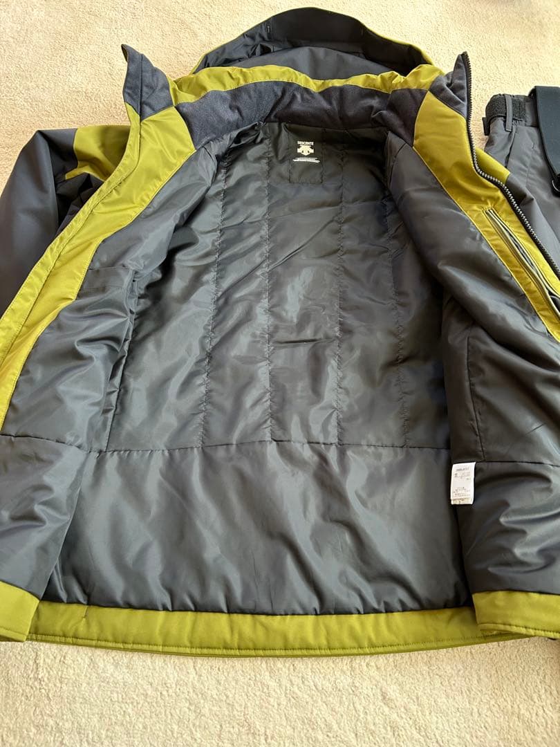 【LL】DESCENTE スノーボードウェア上下セット グリーン/ブラック