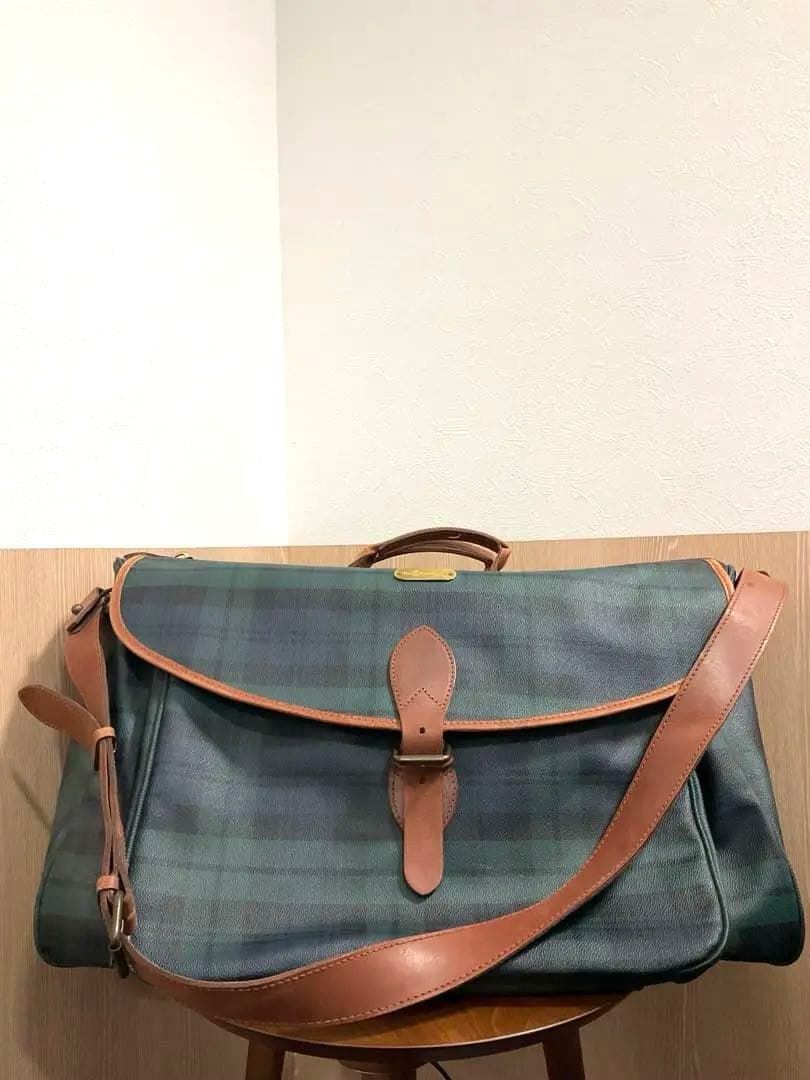 希少型 ポロラルフローレン ボストンバッグ 大容量　2way チェック 付属品有