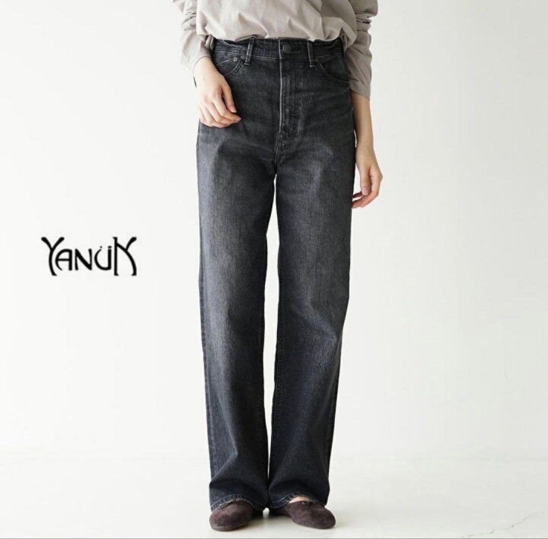 YANUK ヤヌーク LEA レア ボーイズストレート デニム 24 黒