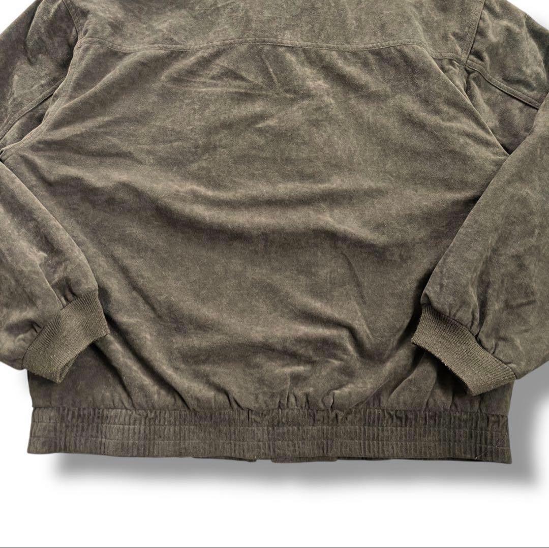 即*読様 Vintage Brown Blouson 短丈 ベロア調 ブルゾン中