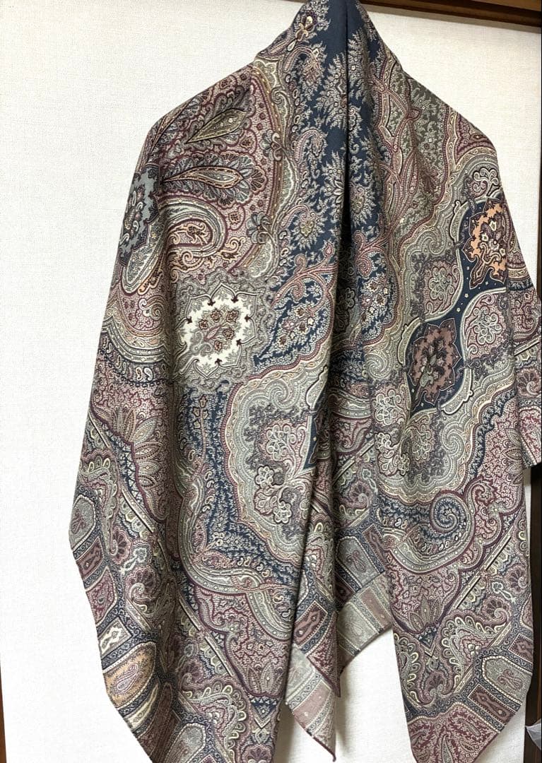 ETRO 大判ストール　シルクウール 正方形
