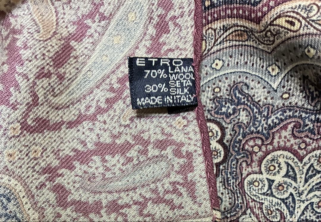 ETRO 大判ストール　シルクウール 正方形