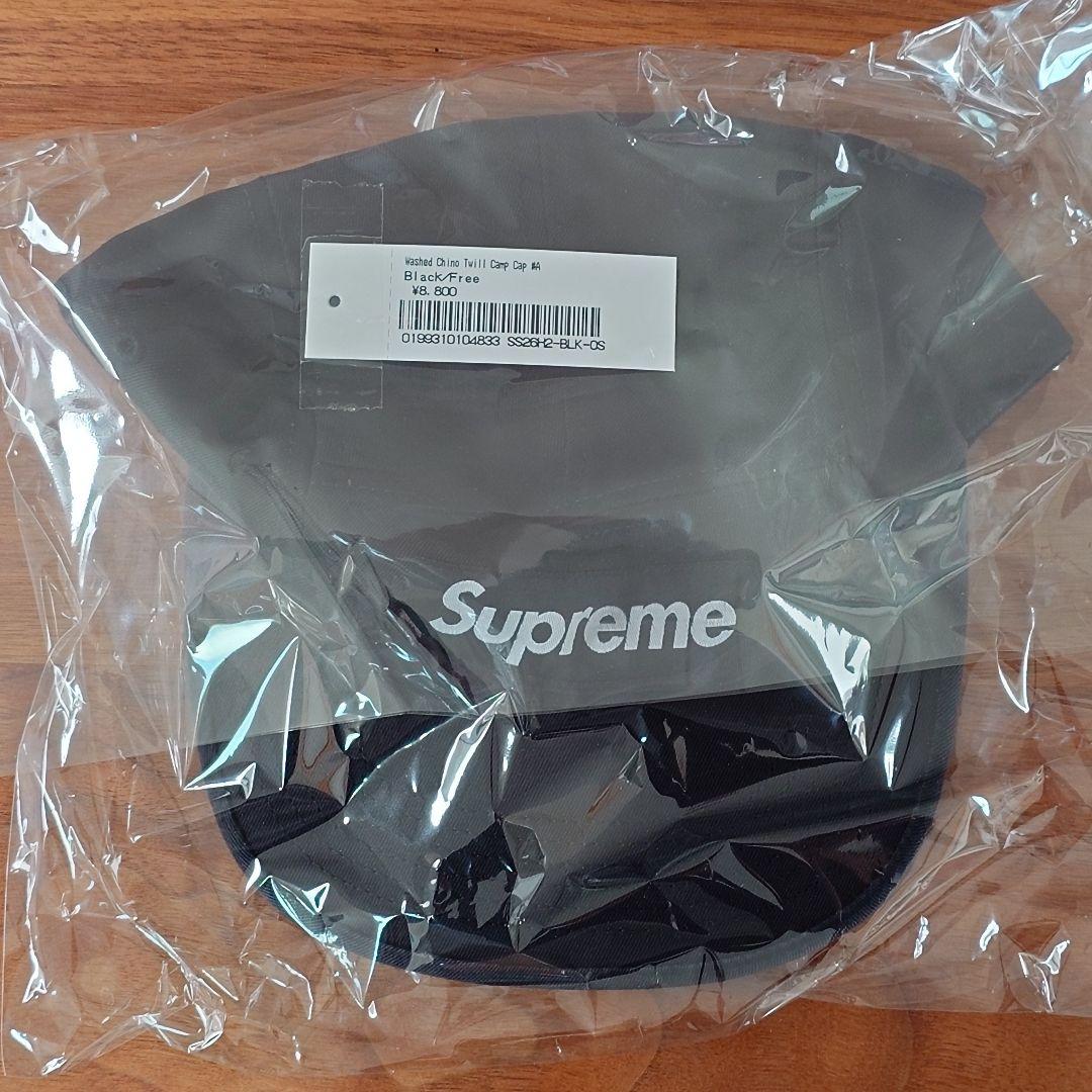 オンラインSupreme Washed Chino Twill Camp Cap