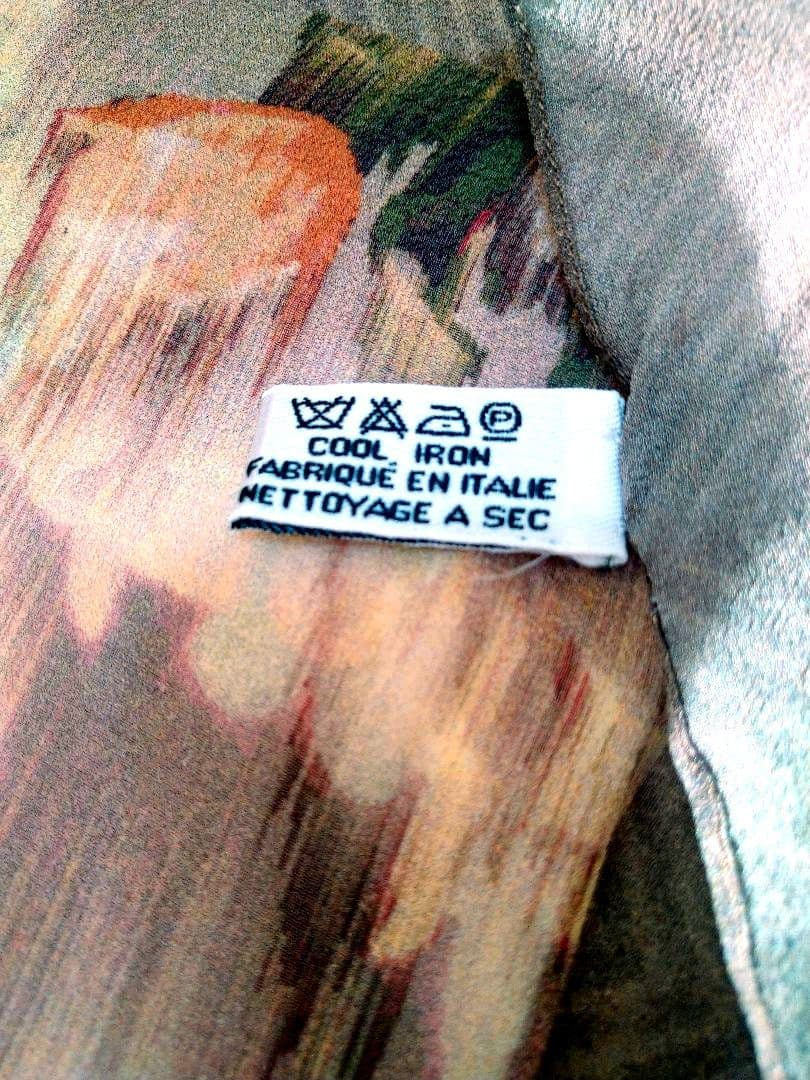 未使用品／高田賢三／KENZO スカーフストール／イタリー製シルク／ビンテージ