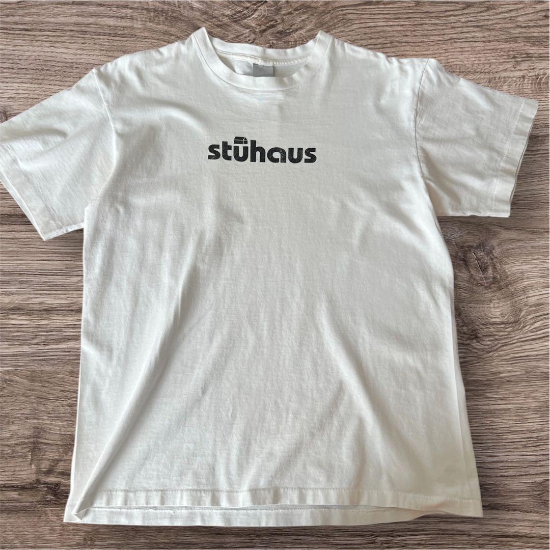 90s OLD STUSSYステューシー stuhaus ロゴ 半袖Tシャツ 白