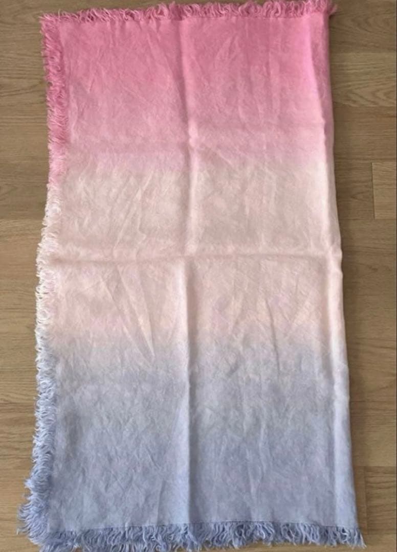 希少♡ メランジディップダイボーダー 麻 リネン グラデーション アソースメレ