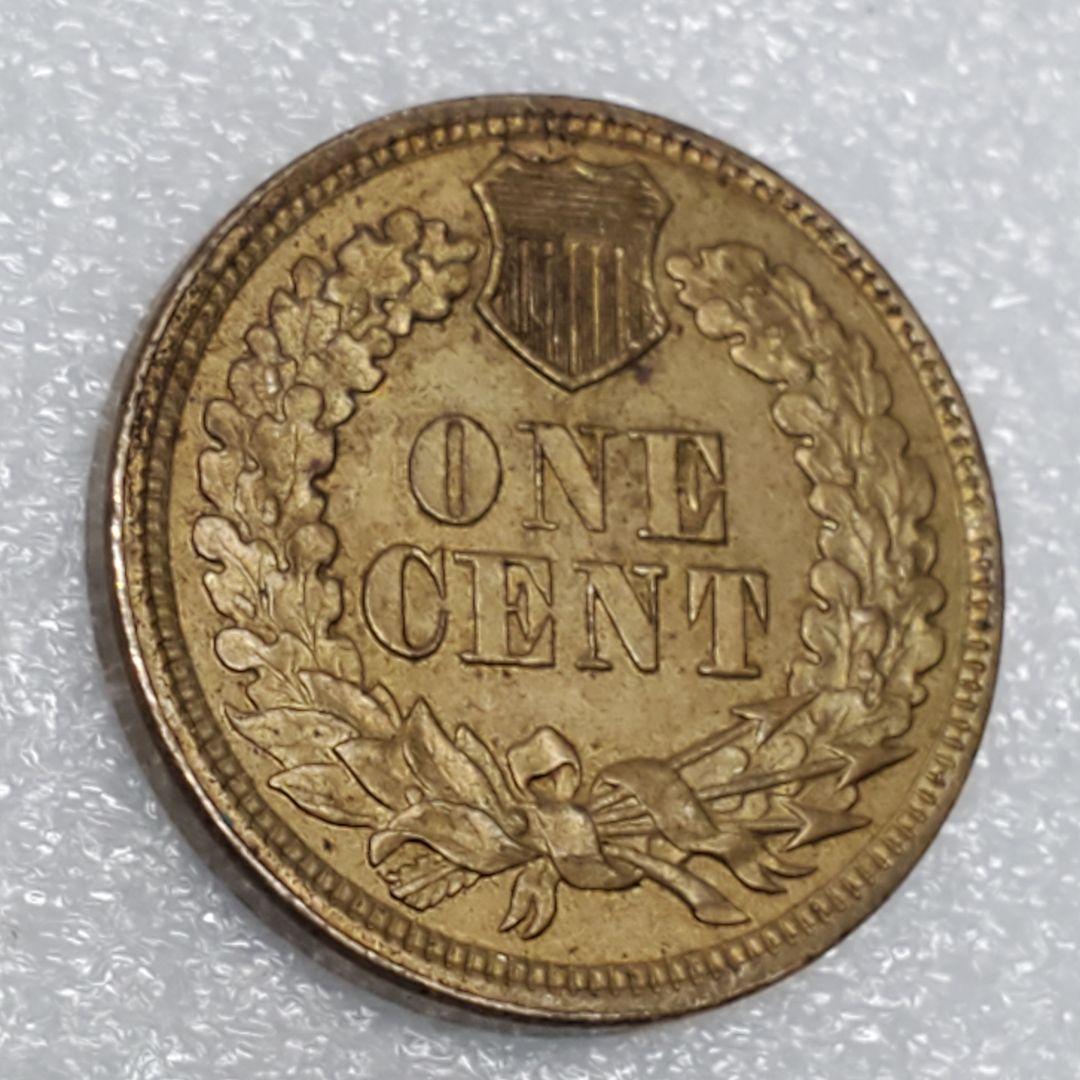 4251.　貴重　未使用　？　1862年　アメリカ　インディアン　1セント