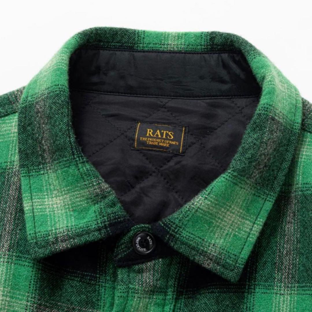 希少 RATS WOOL CHECK SHIRT JKT Sサイズ