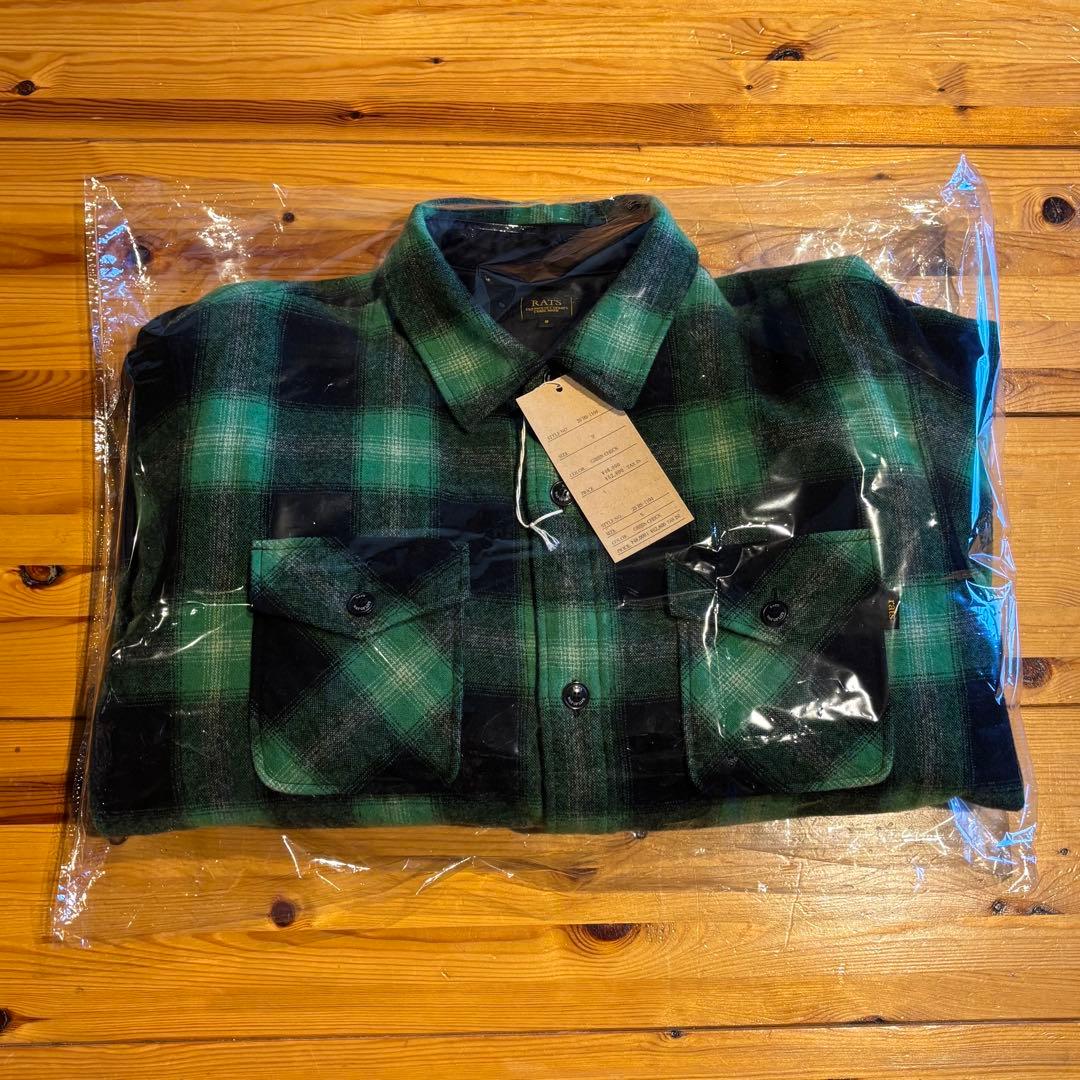 希少 RATS WOOL CHECK SHIRT JKT Sサイズ
