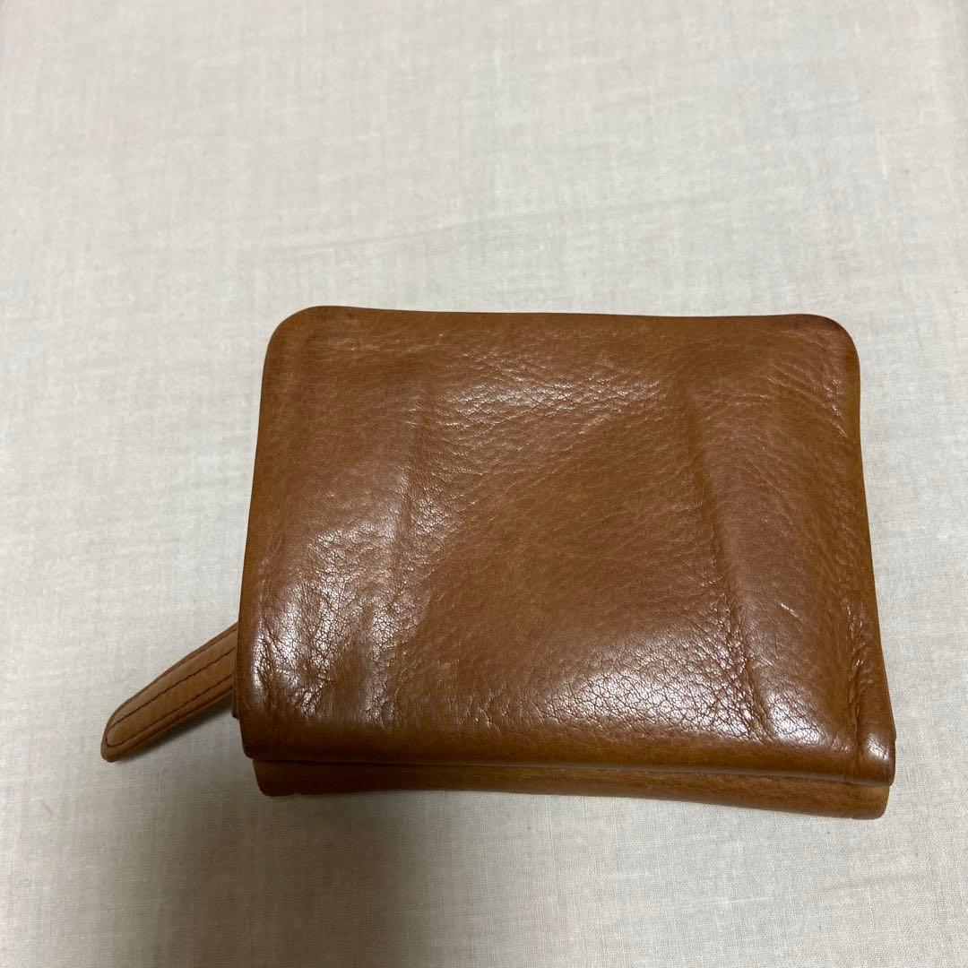 genten ブラウン 二つ折り財布